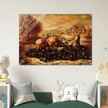 BLACK GRAPE - Giorgio de Chirico Acrylic Print - 70x100 cm / 28x40″ inches | Giorgio de Chirico Wall Art | Giorgio de Chirico Prints