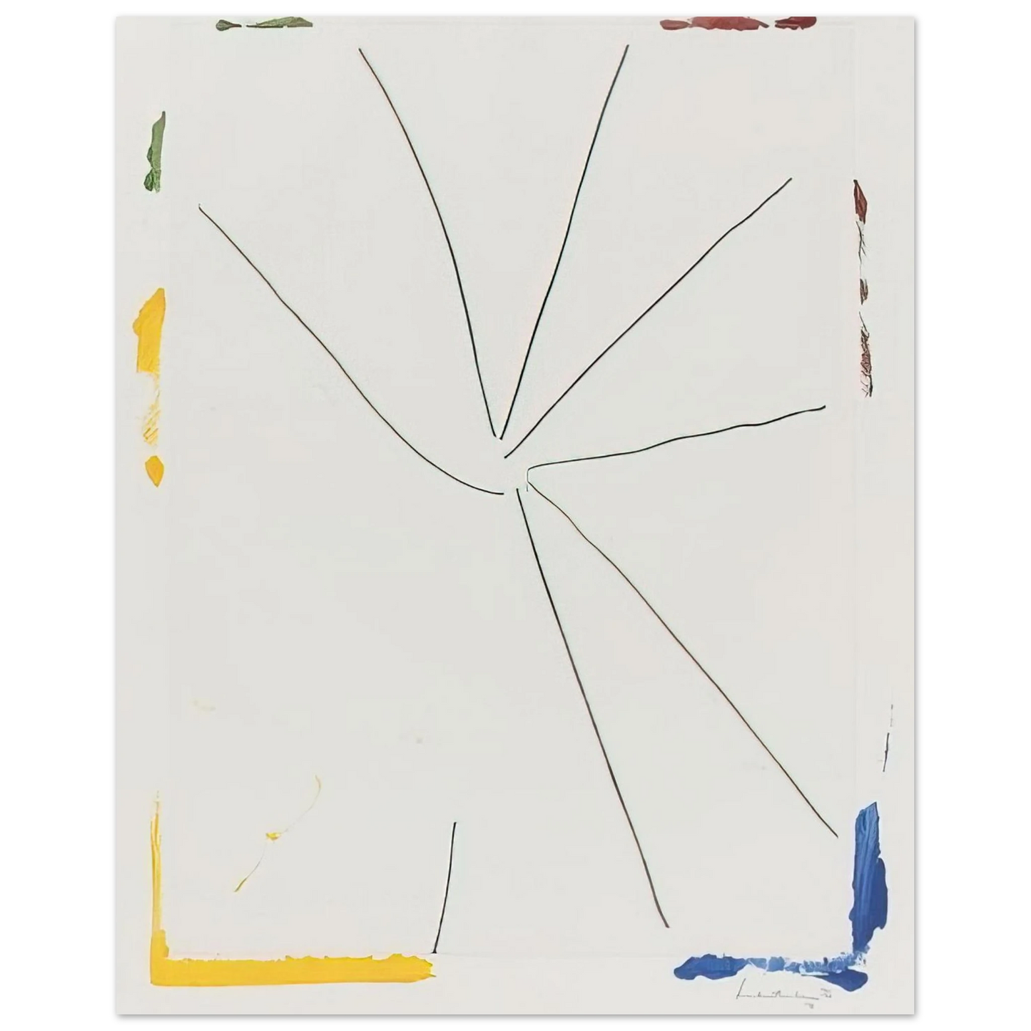 Helen Frankenthaler - Free Wheeling - 1971 Wall art - 13x18 cm / 5x7 Inches - Premium Wooden Framed Poster With Fine Art Paper - Black frame