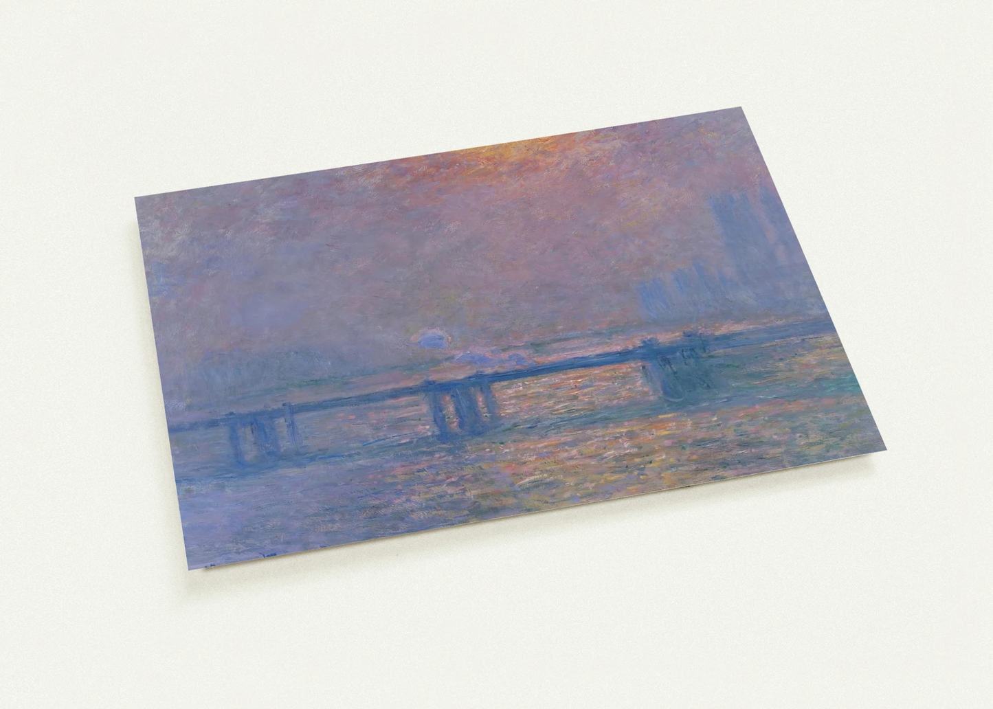 Charing Cross Bridge, The Thames By claude monet Pack of 10 Post Cards | claude monet Post Cards | A6 (10.5 x 14.8 cm) - 4.1 x 5.8 inches
