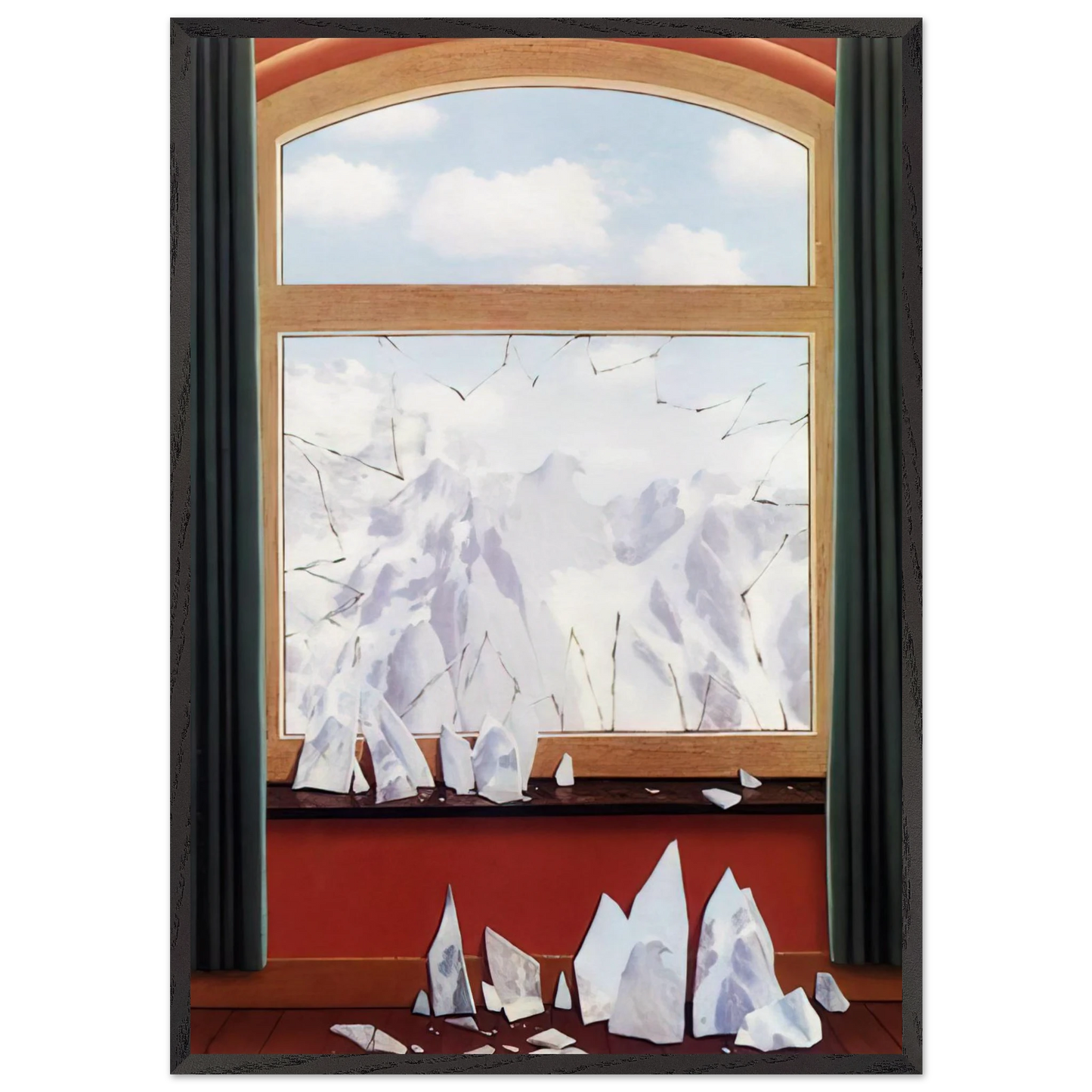 THE DOMAIN OF ARNHEIM 1949 - Rene Magritte Framed Art Print – Black Wooden Frame - Default Title - -Framed Art Print