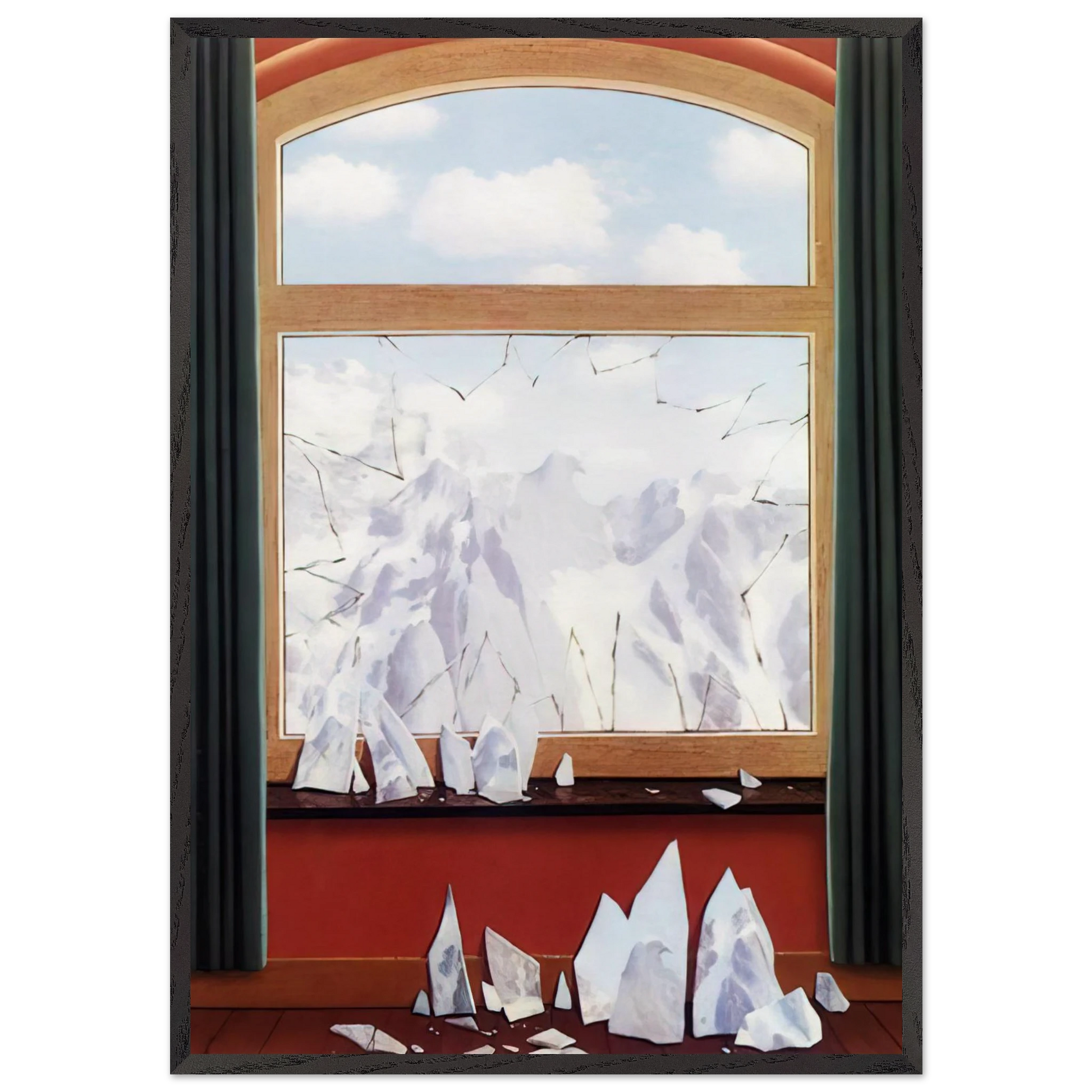 THE DOMAIN OF ARNHEIM 1949 - Rene Magritte Framed Art Print – Black Wooden Frame - Default Title - -Framed Art Print