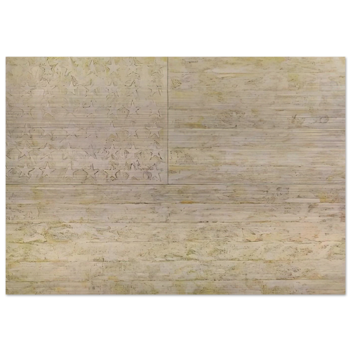 WHITE FLAG - Jasper Johns Brushed Aluminum Print - 70x100 cm / 28x40 inches | Jasper Johns Aluminum Print | Jasper Johns Prints