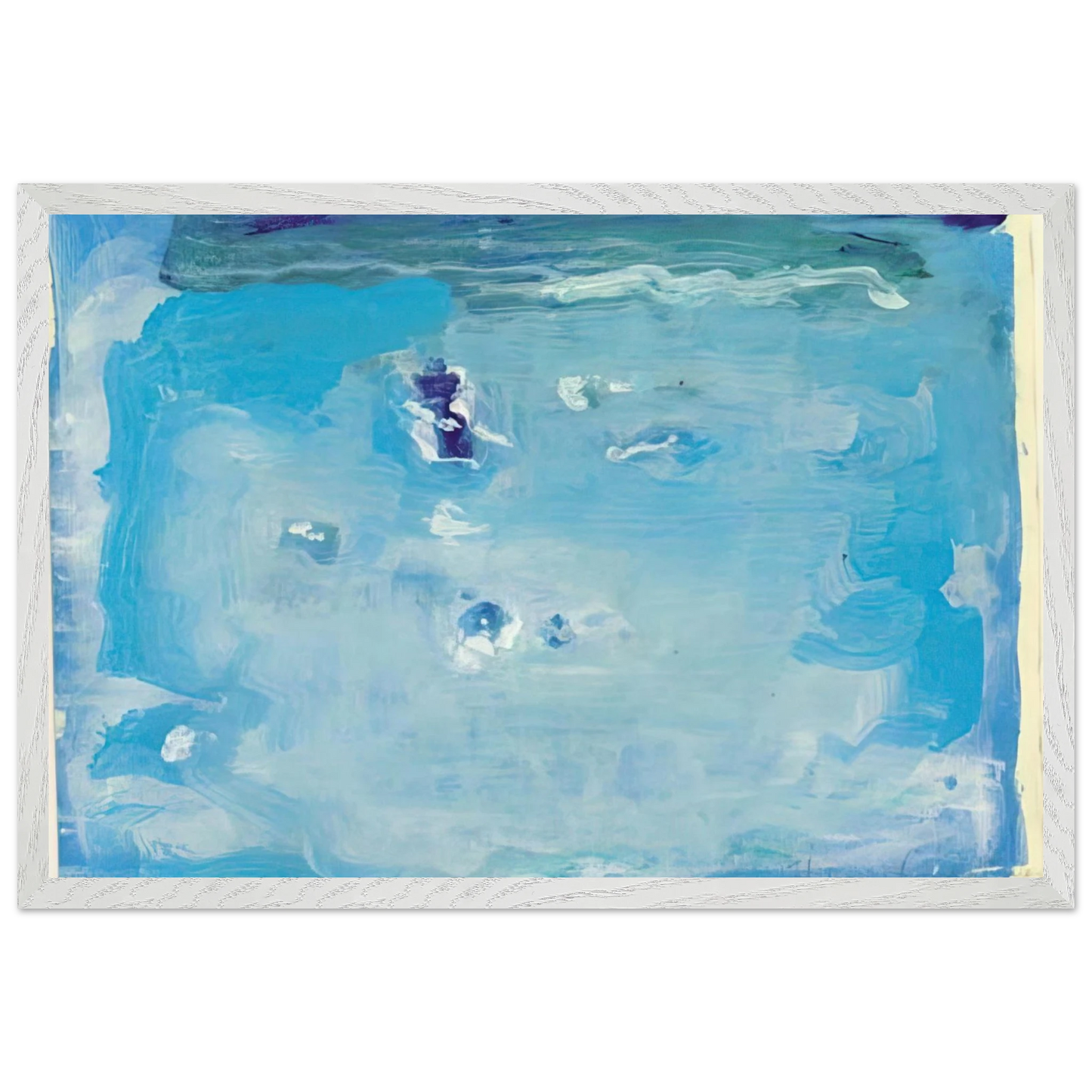 Helen Frankenthaler - Untitled - Color Field Painting, Lyrical Abstraction Wall art - 70x100 cm / 28x40 inches - Premium Wooden Framed Poster With Fine Art Paper - White frame