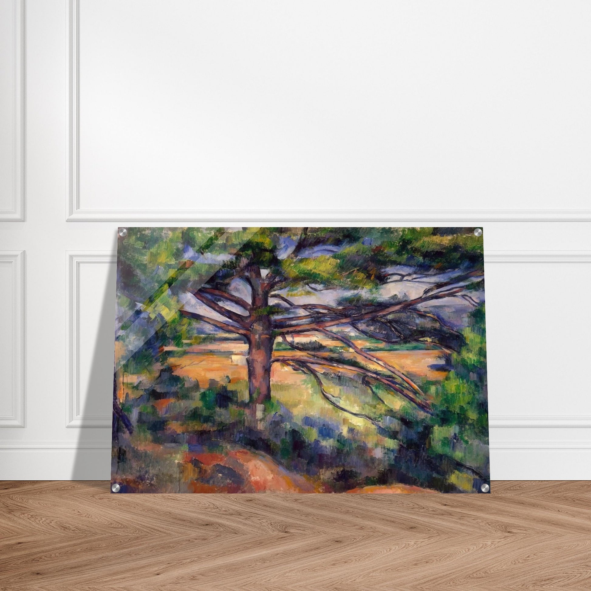 Large Pine and Red Earth - Paul Cézanne Acrylic Print - 70x100 cm / 28x40″ inches