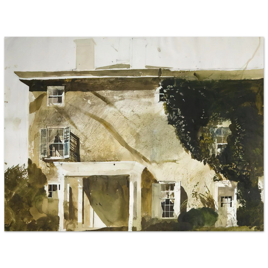 Andrew Wyeth - THE HATTON HOUSE 1967 Wall Art - 21x29.7 cm / 8x12" - Fine Art Poster - -