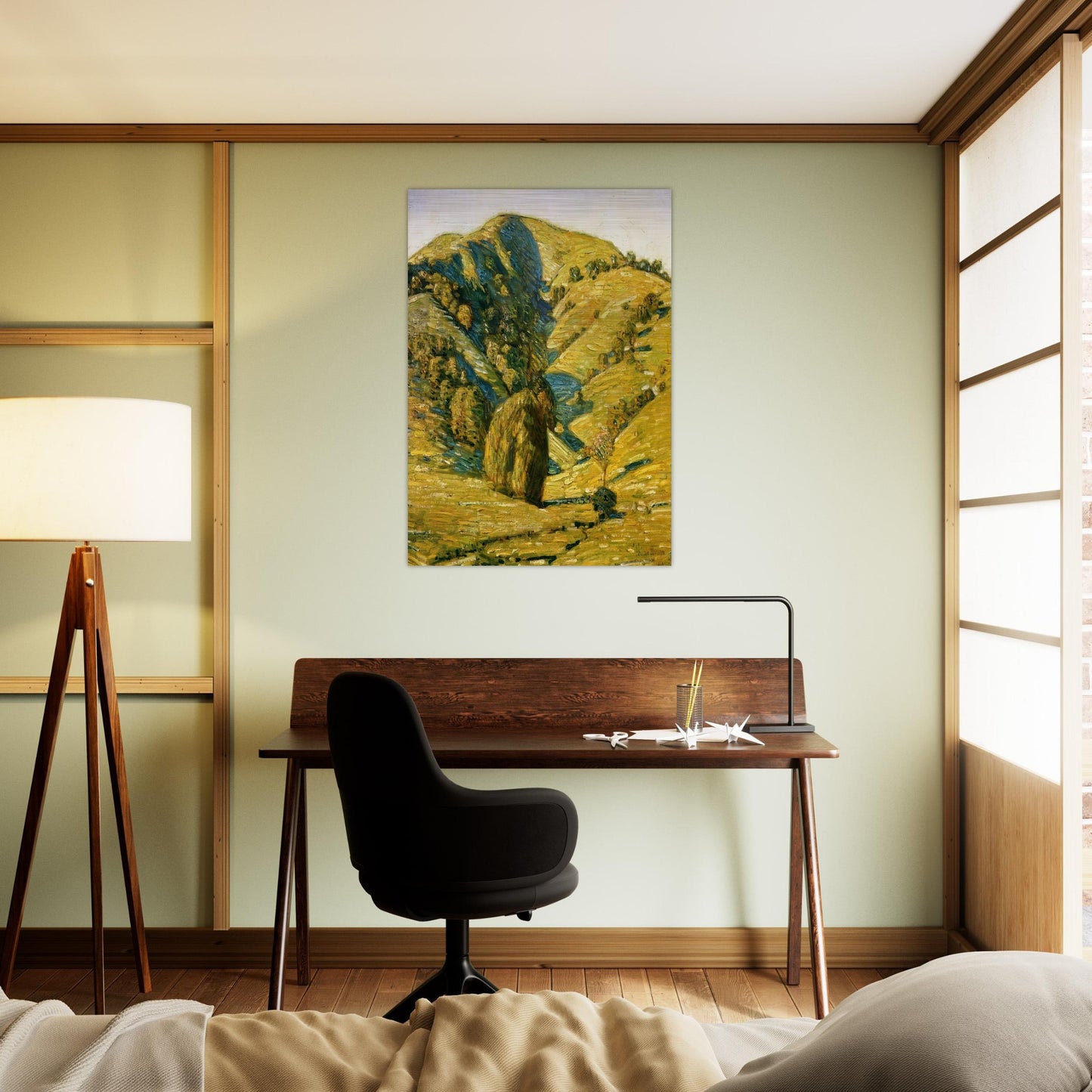 Hill of the Sun, San Anselmo, California - Childe Hassam Brushed Aluminum Print - 70x100 cm / 28x40 inches | Childe Hassam Aluminum Print | Childe Hassam Prints