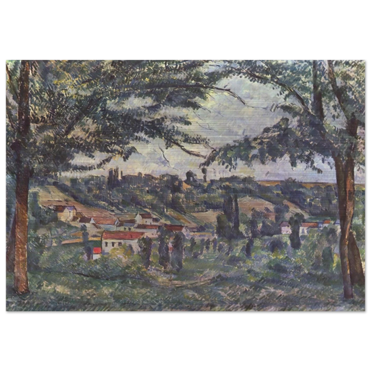 Landscape - Paul Cézanne Brushed Aluminum Print - 70x100 cm / 28x40 inches | Paul Cézanne Aluminum Print | Paul Cézanne Prints