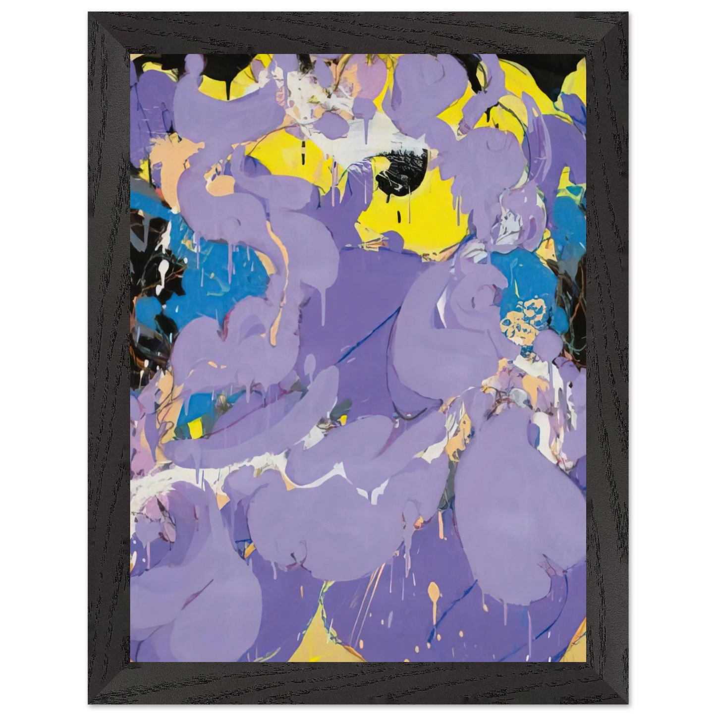 Helen Frankenthaler - Untitled - 1978 Wall art - 30x45 cm / 12x18 inches - Premium Wooden Framed Poster With Fine Art Paper - Black frame