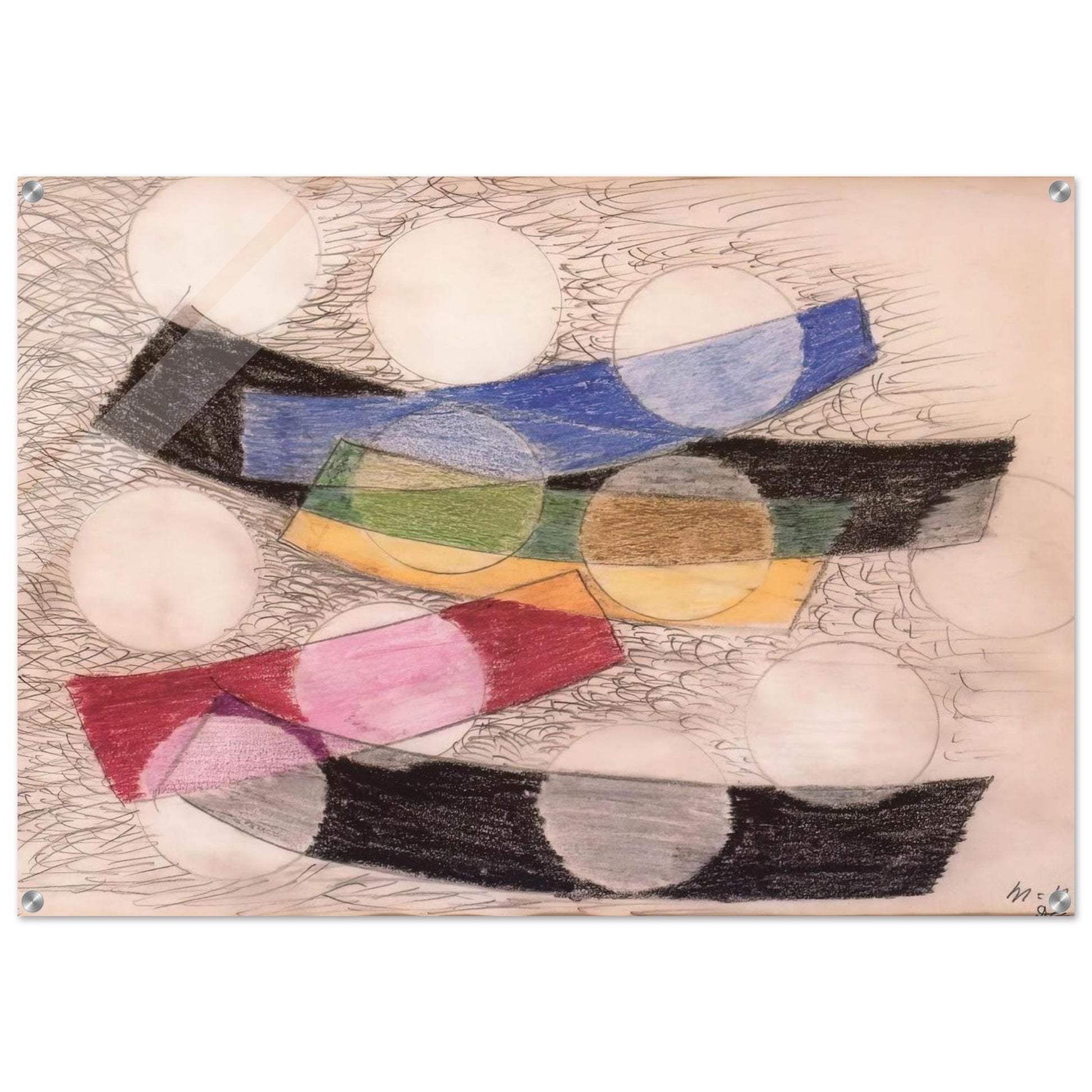 Floating Forms - Laszlo Moholy-Nagy Acrylic Print - 70x100 cm / 28x40″ inches