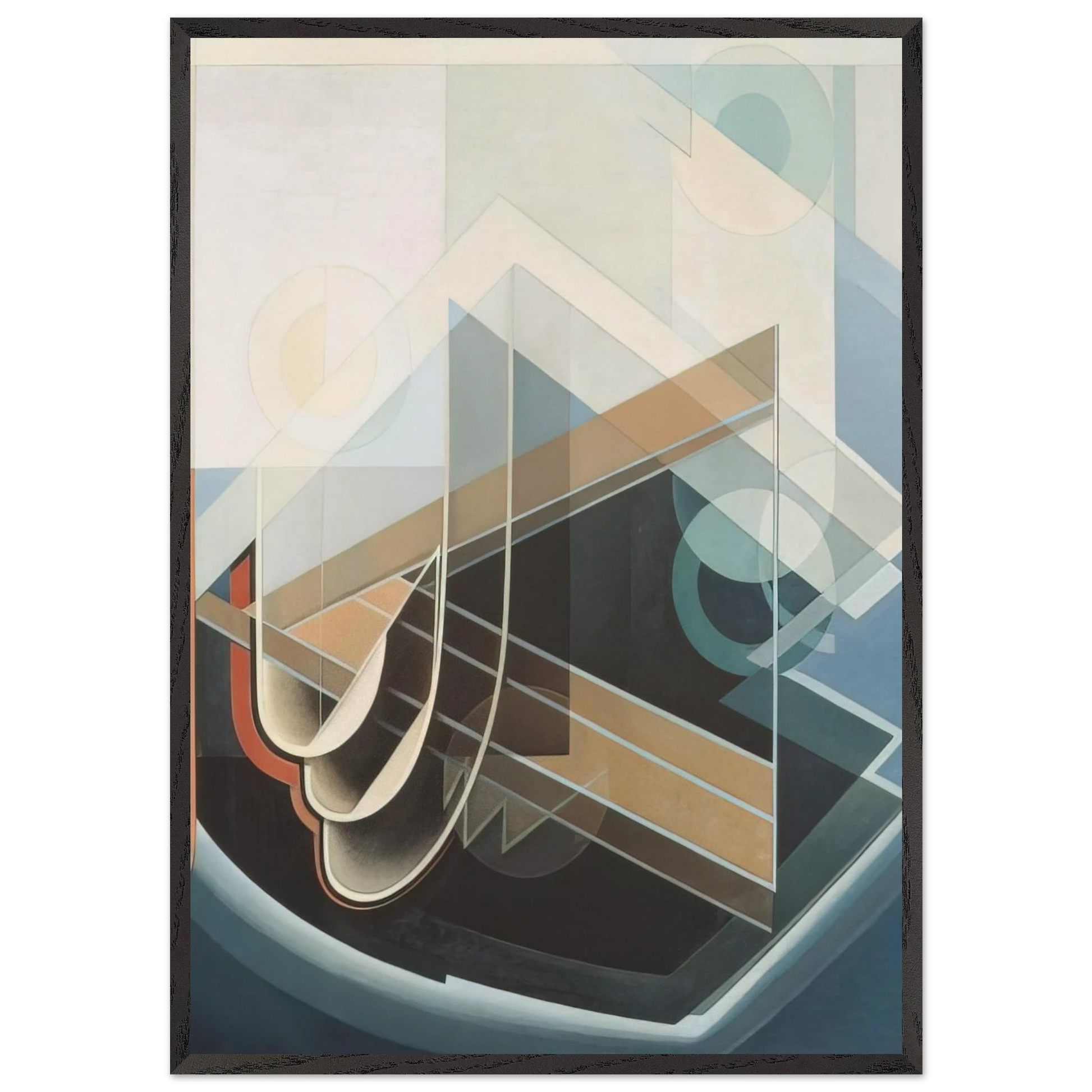 Abstract No 7 - 1939 - Lawren Harris Framed Art Print – Black Wooden Frame - Default Title - -Framed Art Print