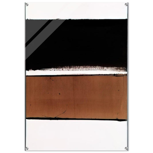 B-Walnut Stain - 1998 - Pierre Soulages Acrylic Print - 70x100 cm / 28x40″ inches | Pierre Soulages Wall Art | Pierre Soulages Prints