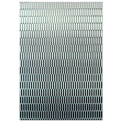 4 trames de tirets pivotées sur un côté - 1971 - Francois Morellet Brushed Aluminum Print - 70x100 cm / 28x40 inches | Francois Morellet Aluminum Print | Francois Morellet Prints