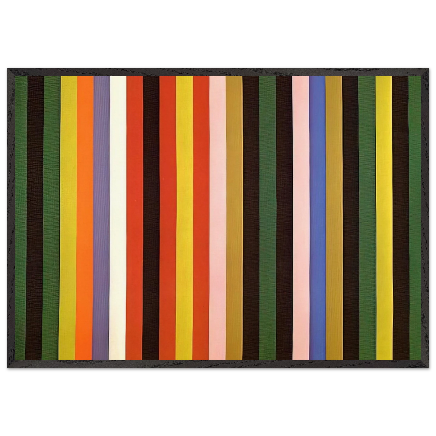 Ferris Wheel - 1963 - Gene Davis Framed Art Print – Black Wooden Frame - Default Title - -Framed Art Print