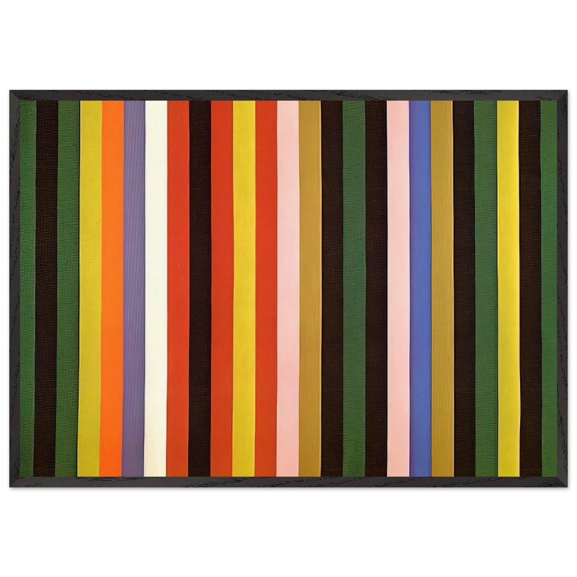 Ferris Wheel - 1963 - Gene Davis Framed Art Print – Black Wooden Frame - Default Title - -Framed Art Print