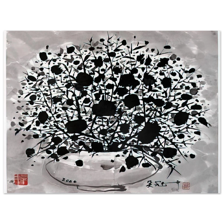 Wu Guanzhong - Flower - 2000  75x100 cm / 30x40inches Fine Art Poster