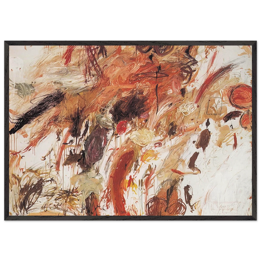 Ferragosto V - Cy Twombly Framed Art Print – Black Wooden Frame - Default Title - -Framed Art Print