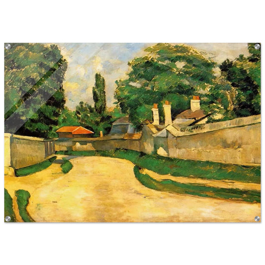 Houses Along a Road - Paul Cézanne Acrylic Print - 70x100 cm / 28x40″ inches