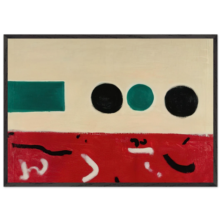 Movement East to West - 1956 - Adolph Gottlieb 70x100 cm / 28x40 inches Framed Art Print – Black Wooden Frame