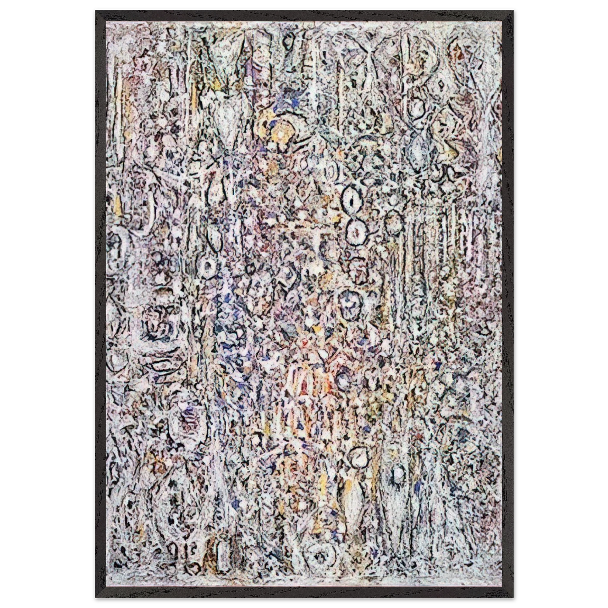 White Gothic No 5 - 1961 - Richard Pousette-Dart Framed Art Print – Black Wooden Frame - Default Title - -Framed Art Print