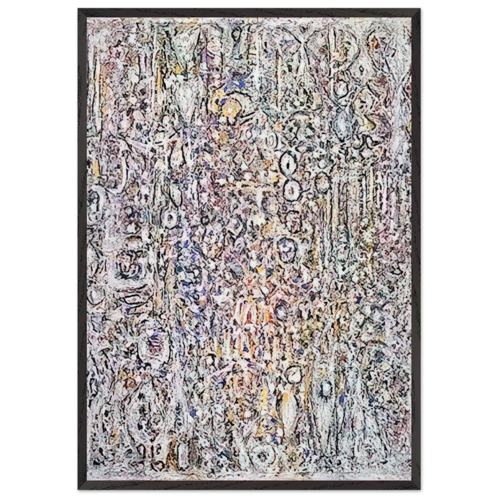 White Gothic No 5 - 1961 - Richard Pousette-Dart 70x100 cm / 28x40 inches Framed Art Print – Black Wooden Frame