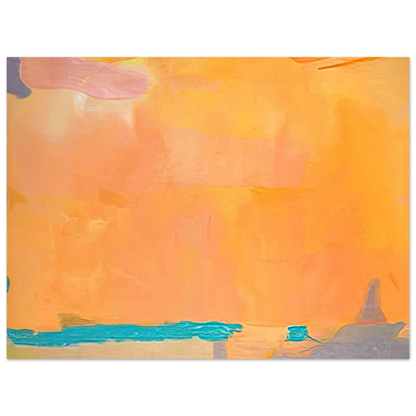 Helen Frankenthaler - Royal Fireworks - 1975 Wall art - 30x45 cm / 12x18 inches - Premium Wooden Framed Poster With Fine Art Paper - White frame