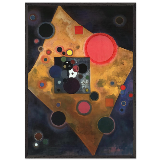 ACCENT ON ROSE 1926 - Wassily Kandinsky 70x100 cm / 28x40 inches Framed Art Print – Black Wooden Frame