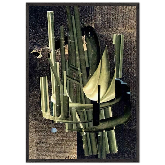 RAUMFAHRT 1956 - Hannah Hoch Framed Art Print – Black Wooden Frame - Default Title - -Framed Art Print