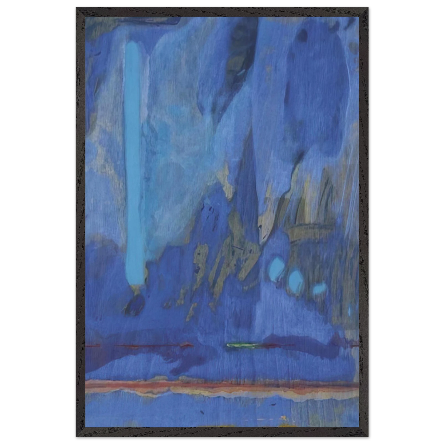 Helen Frankenthaler - Tales of Genji III - 1998 Wall art - 30x45 cm / 12x18 inches - Premium Wooden Framed Poster With Fine Art Paper - Black frame