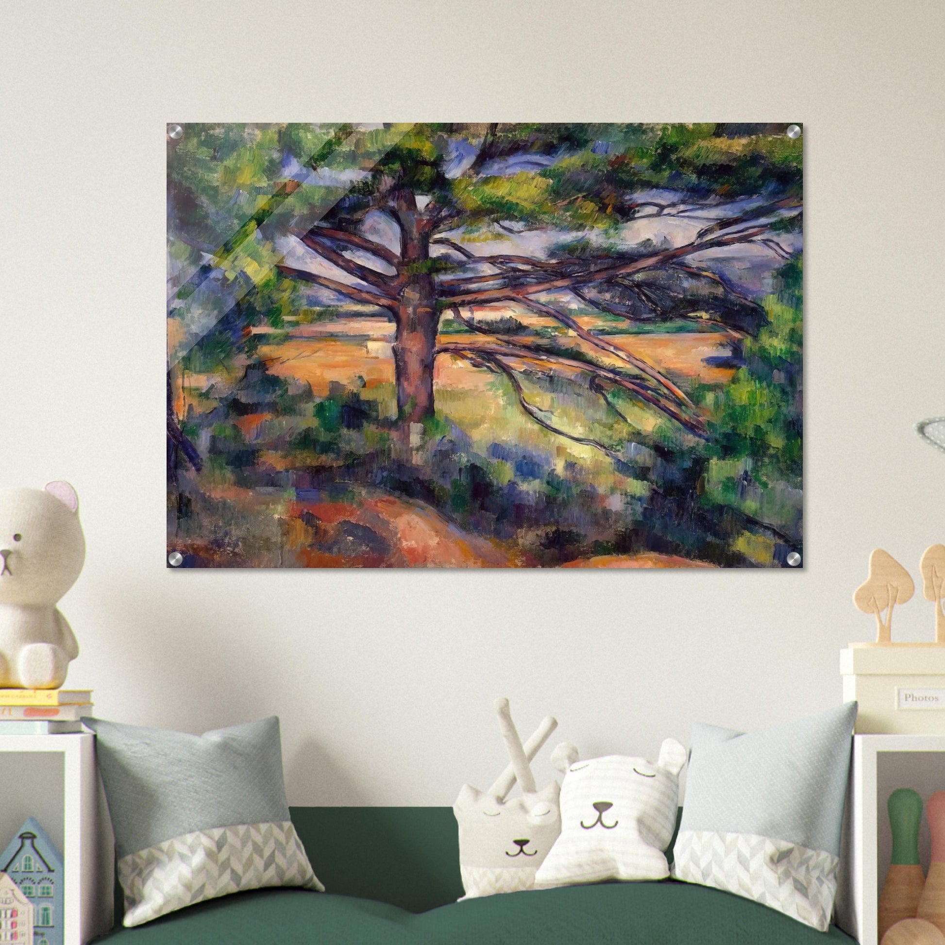 Large Pine and Red Earth - Paul Cézanne Acrylic Print - 70x100 cm / 28x40″ inches