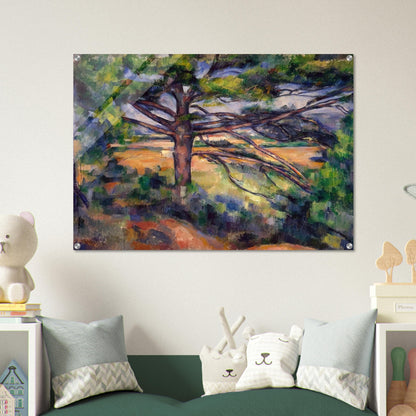 Large Pine and Red Earth - Paul Cézanne Acrylic Print - 70x100 cm / 28x40″ inches
