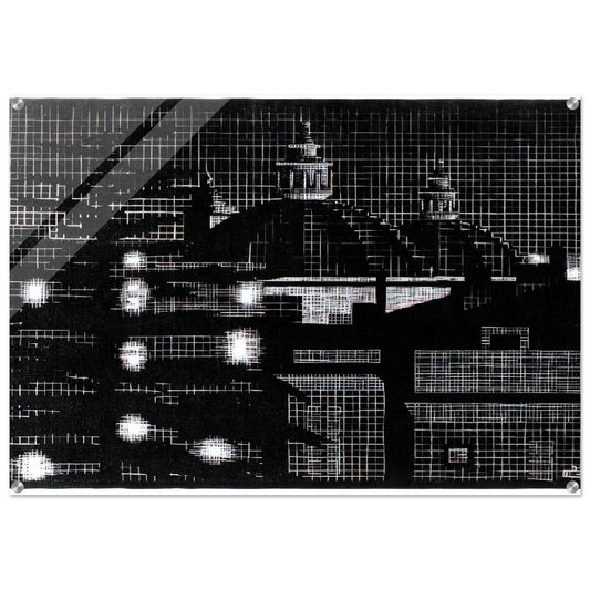NOCTURNAL ROME 5 - MC Escher Acrylic Print - 70x100 cm / 28x40″ inches | MC Escher Wall Art | MC Escher Prints