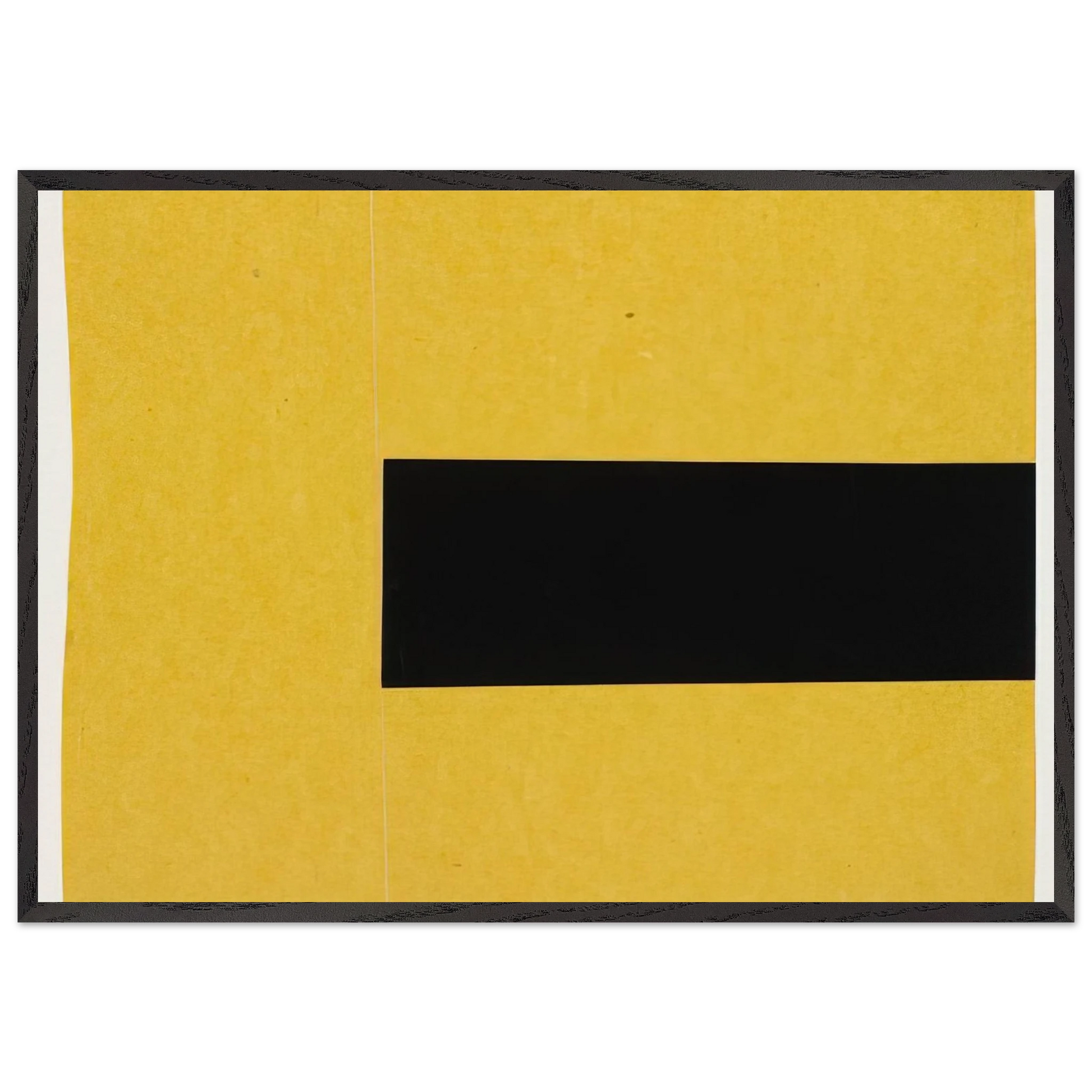 Black and Yellow from the series Line Form Color - Ellsworth Kelly Framed Art Print – Black Wooden Frame - Default Title - -Framed Art Print