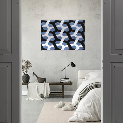 INTERLACED HEXAGON - MC Escher Brushed Aluminum Print - 70x100 cm / 28x40 inches | MC Escher Aluminum Print | MC Escher Prints