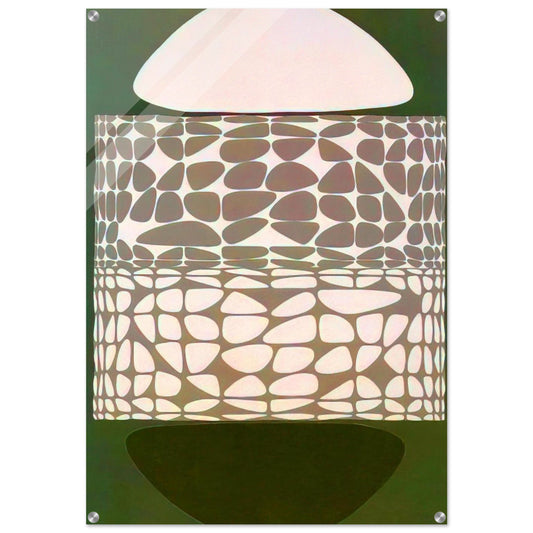 Meandres Belle-Isle - 1951 - Victor Vasarely Acrylic Print - 70x100 cm / 28x40″ inches | Victor Vasarely Wall Art | Victor Vasarely Prints