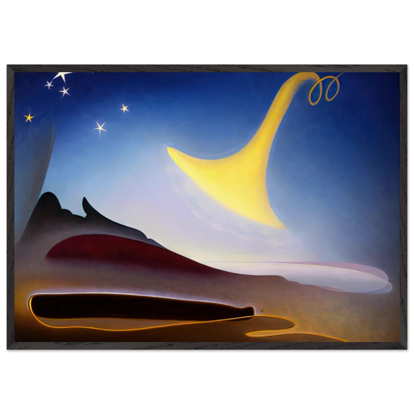 Awakening Memory of Father - 1943 - Agnes Lawrence Pelton Framed Art Print – Black Wooden Frame - Default Title - -Framed Art Print