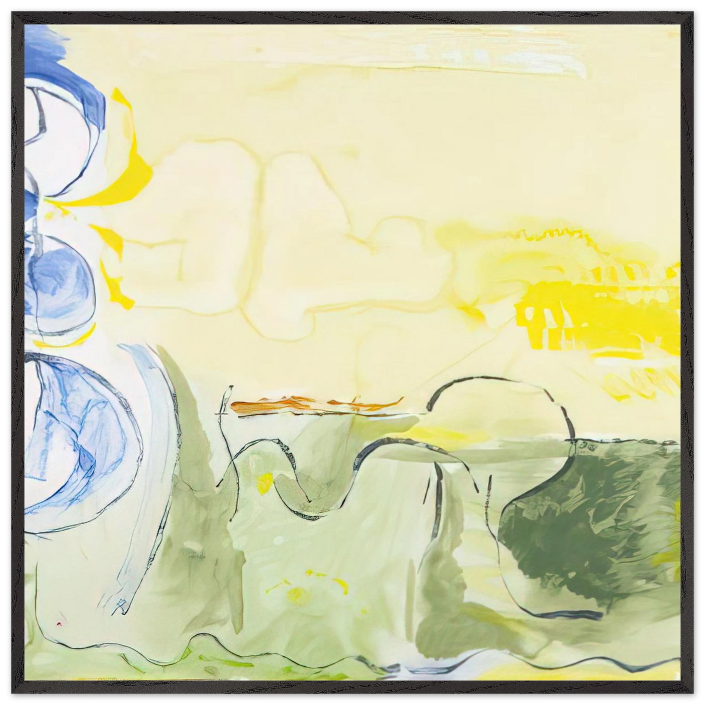 Helen Frankenthaler - Flotilla - 2006 Wall art - 50x70 cm / 20x28 inches - Premium Wooden Framed Poster With Fine Art Paper - Black frame