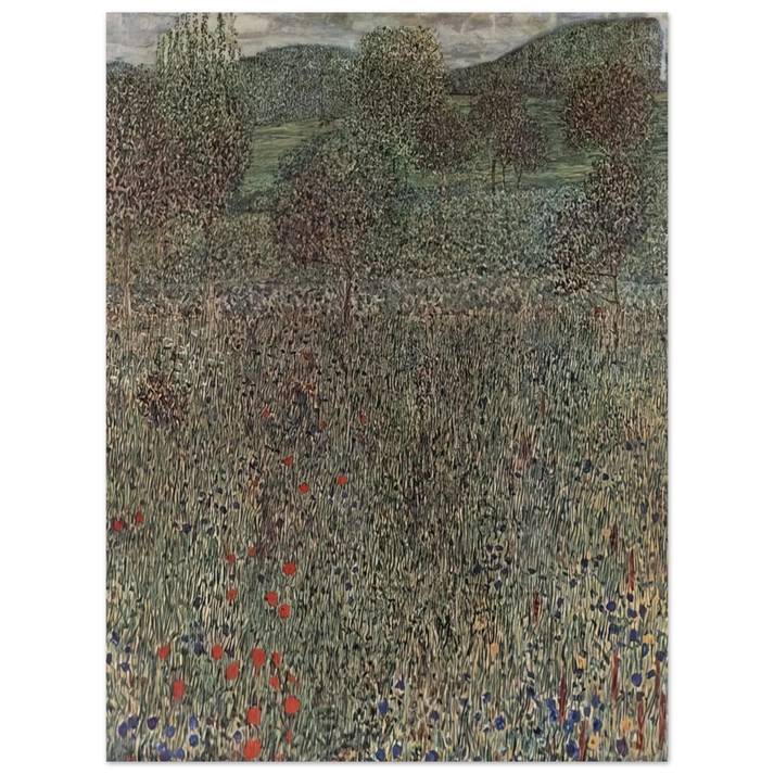 Gustav Klimt - BLOOMING FIELD  75x100 cm / 30x40inches Fine Art Poster