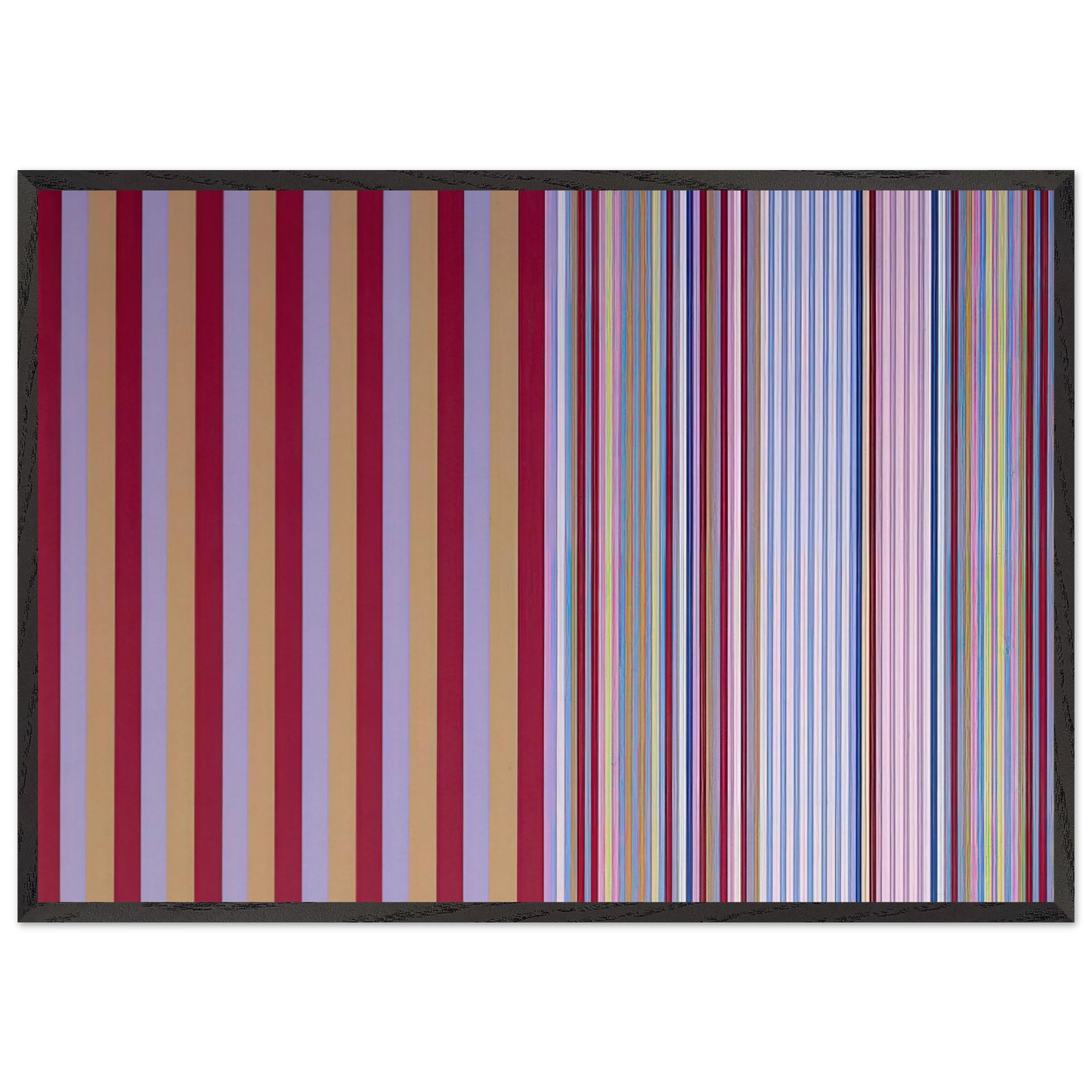 Royal Canoe - 1977 - Gene Davis Framed Art Print – Black Wooden Frame - Default Title - -Framed Art Print