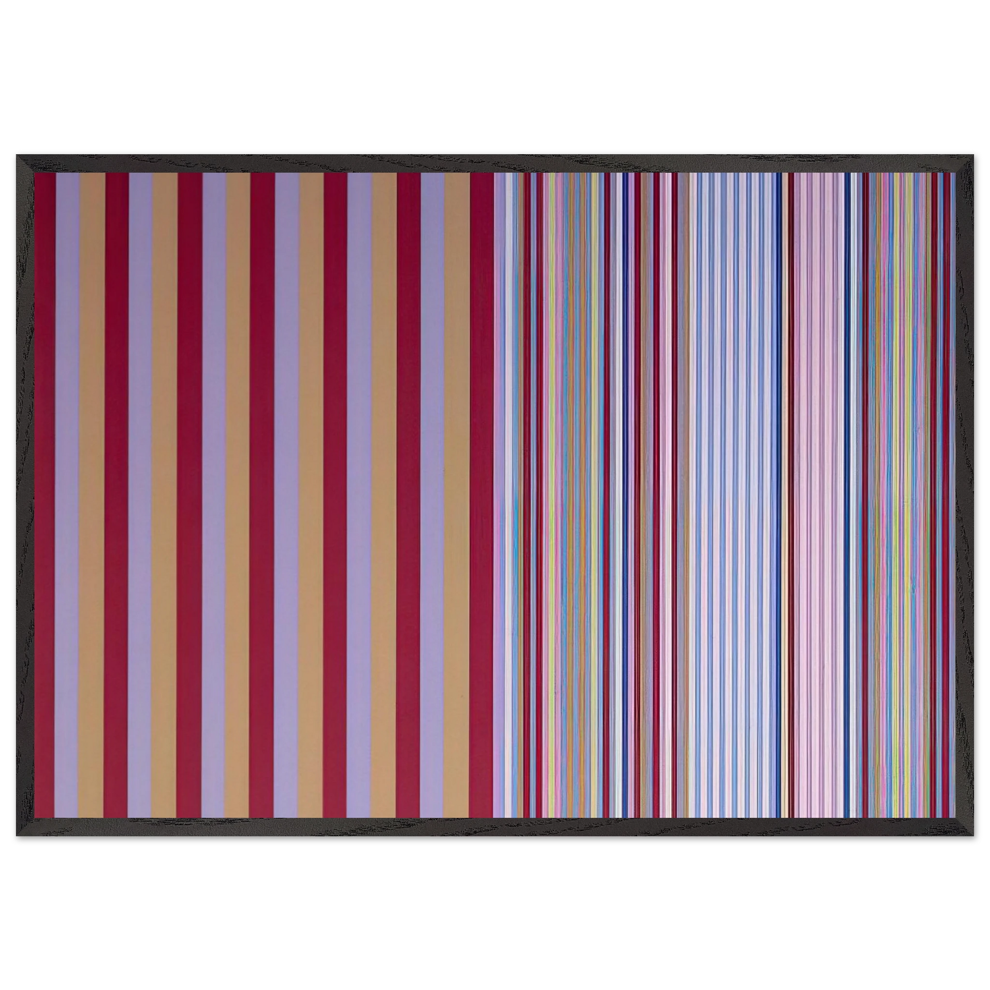 Royal Canoe - 1977 - Gene Davis Framed Art Print – Black Wooden Frame - Default Title - -Framed Art Print