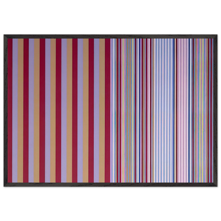 Royal Canoe - 1977 - Gene Davis 70x100 cm / 28x40 inches Framed Art Print – Black Wooden Frame