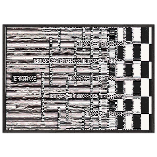 METAMORPHOSIS II EXCERPT 1 - MC Escher Framed Art Print – Black Wooden Frame - Default Title - -Framed Art Print