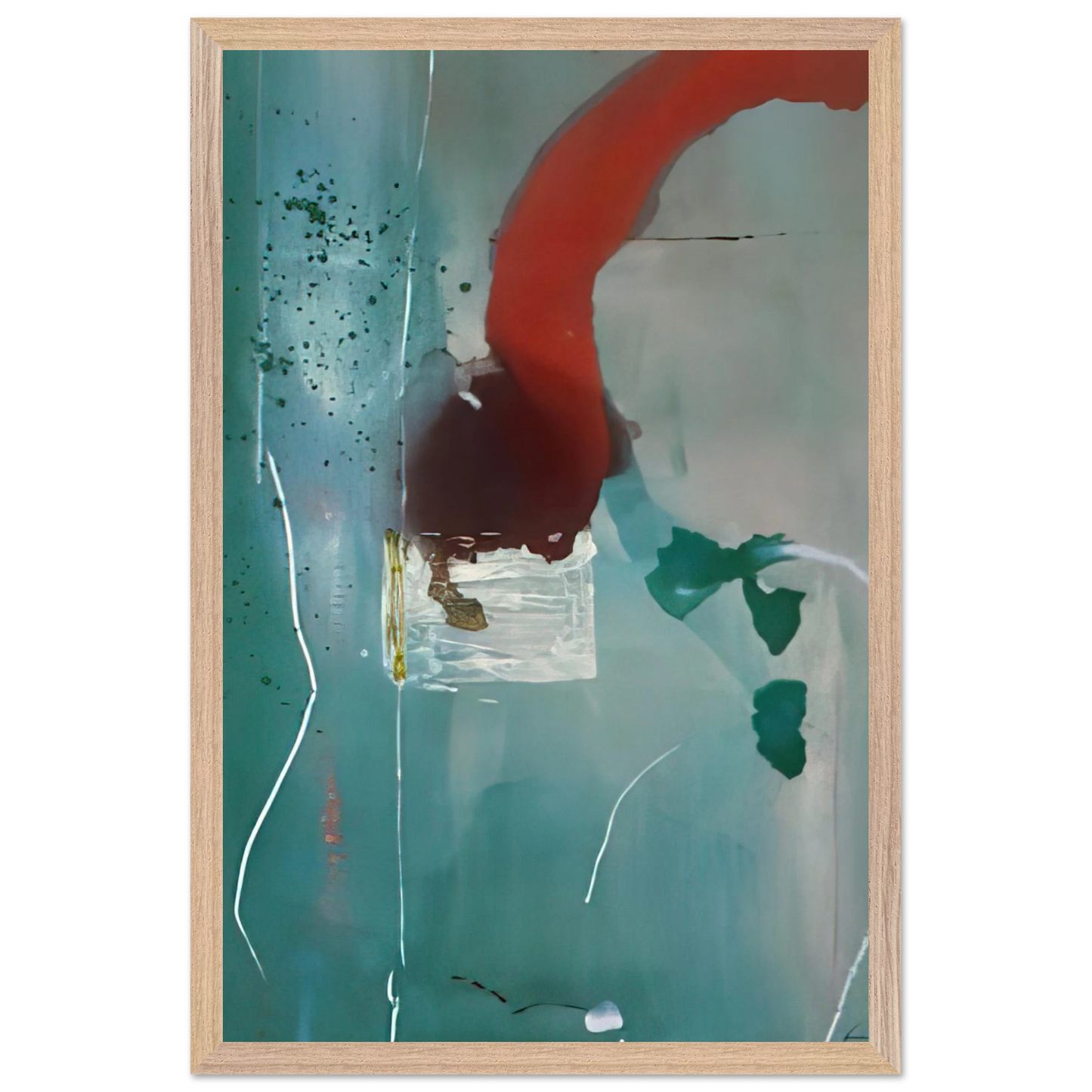 Helen Frankenthaler - Square One - 1985 Wall art - 45x60 cm / 18x24 Inches - Premium Wooden Framed Poster With Fine Art Paper - Wood frame