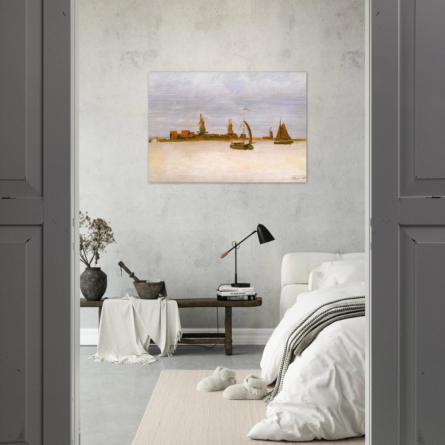 The Voorzaan - claude monet Brushed Aluminum Print - 70x100 cm / 28x40 inches | claude monet Aluminum Print | claude monet Prints