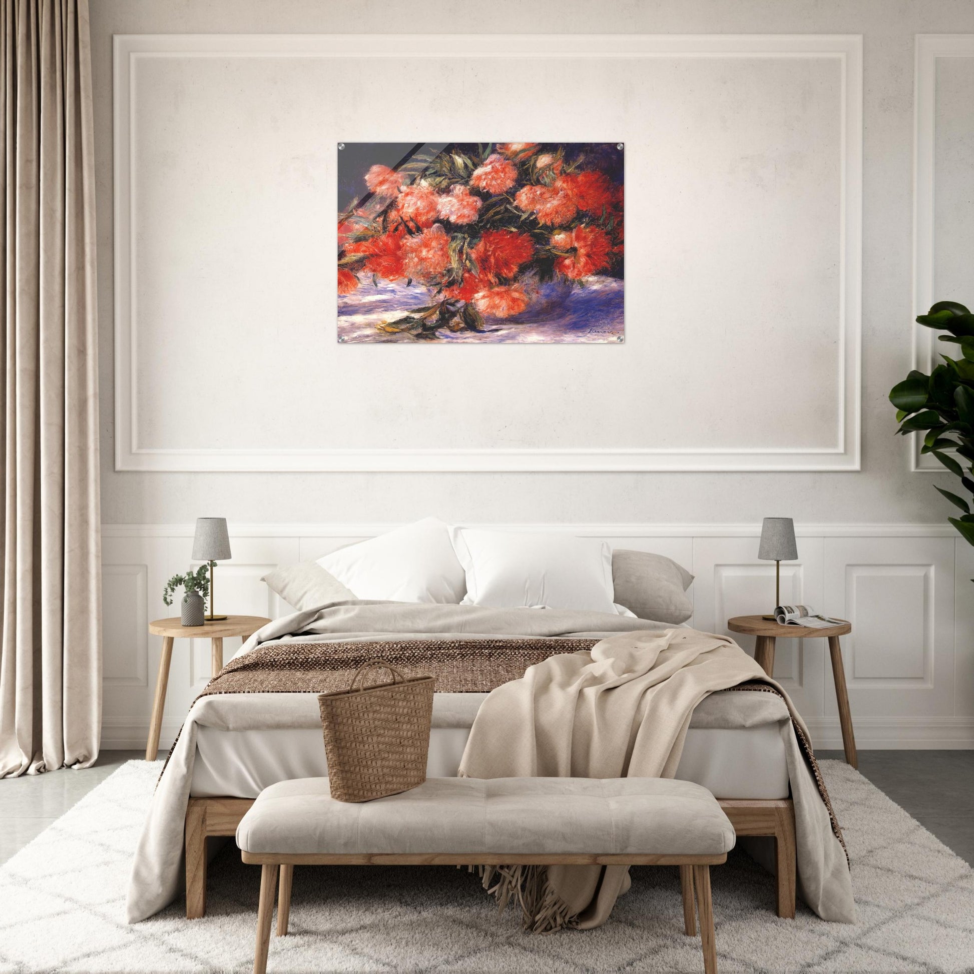 Peonies - Pierre-Auguste Renoir Acrylic Print - 70x100 cm / 28x40″ inches