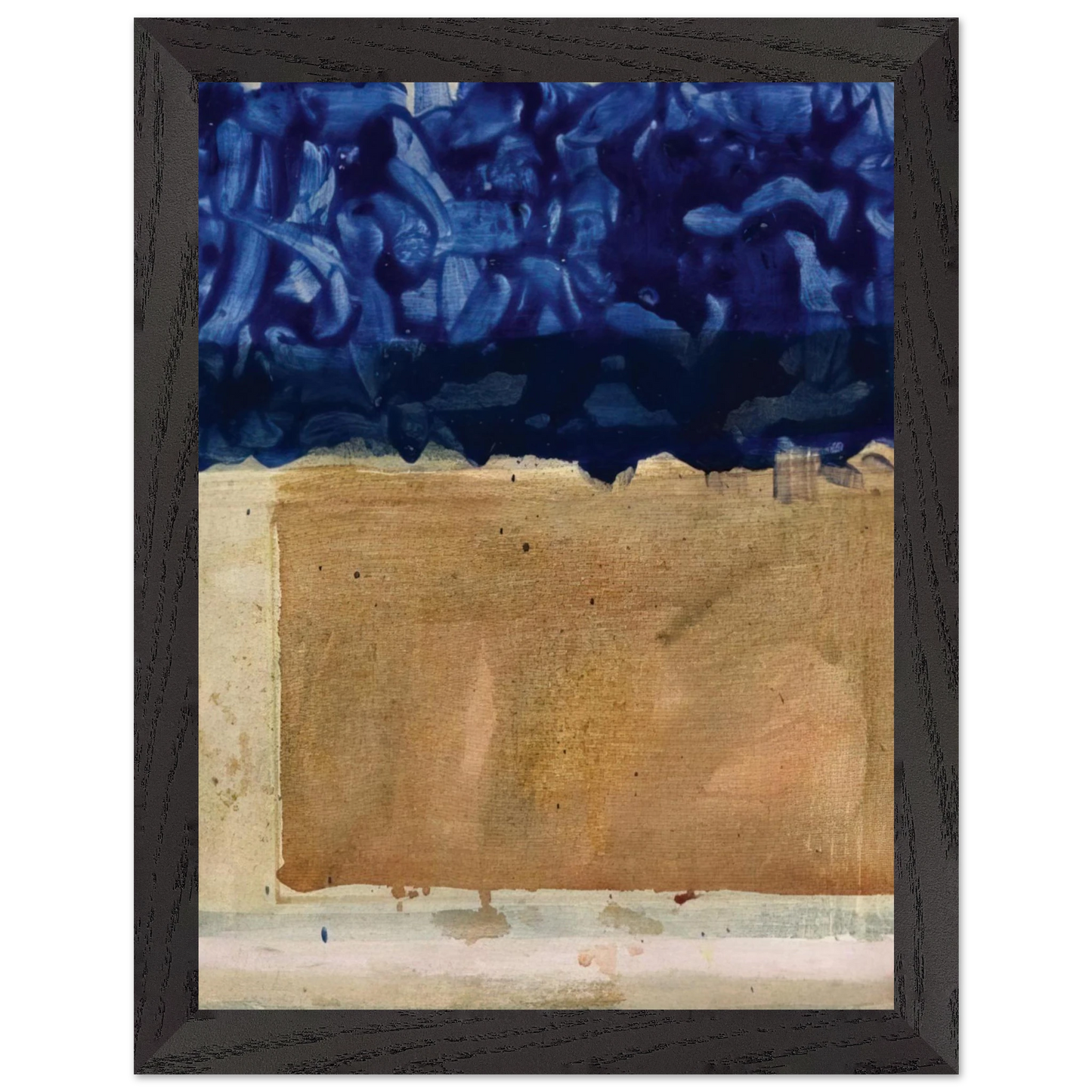 Helen Frankenthaler - Shoreline - 1952 Wall art - 40x40 cm / 16x16 inches - Premium Wooden Framed Poster With Fine Art Paper - White frame