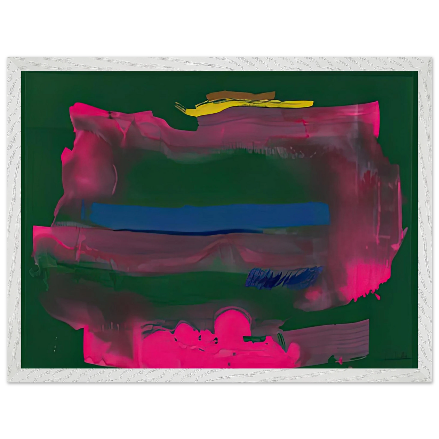 Helen Frankenthaler - Reef, 1991- Wall Art - 60x80 cm / 24x32 inches - Premium Wooden Framed Poster With Fine Art Paper - White frame