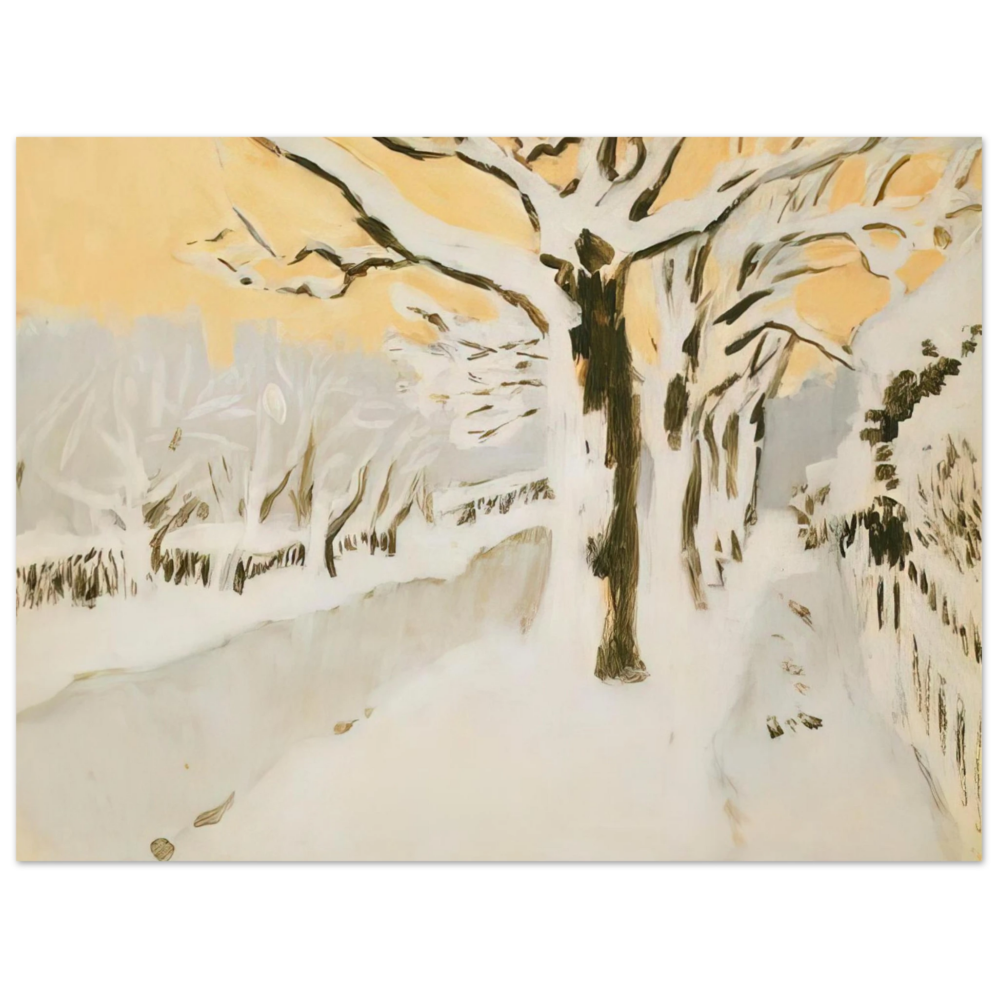 Fairfield Porter - LATE AFTERNOON SNOW 1972 Fine Art Poster - Default Title