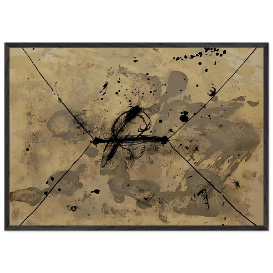 L ENVELOPPE 1968 - Antoni Tapies Framed Art Print – Black Wooden Frame - Default Title - -Framed Art Print