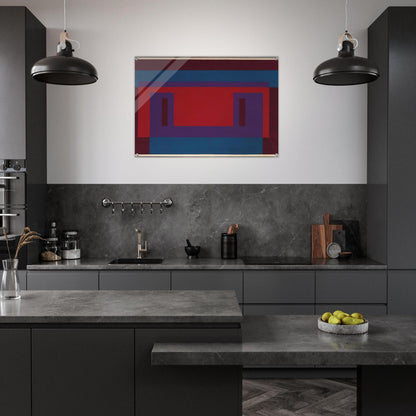 RED WALL 1956 - Josef Albers Acrylic Print - 70x100 cm / 28x40″ inches