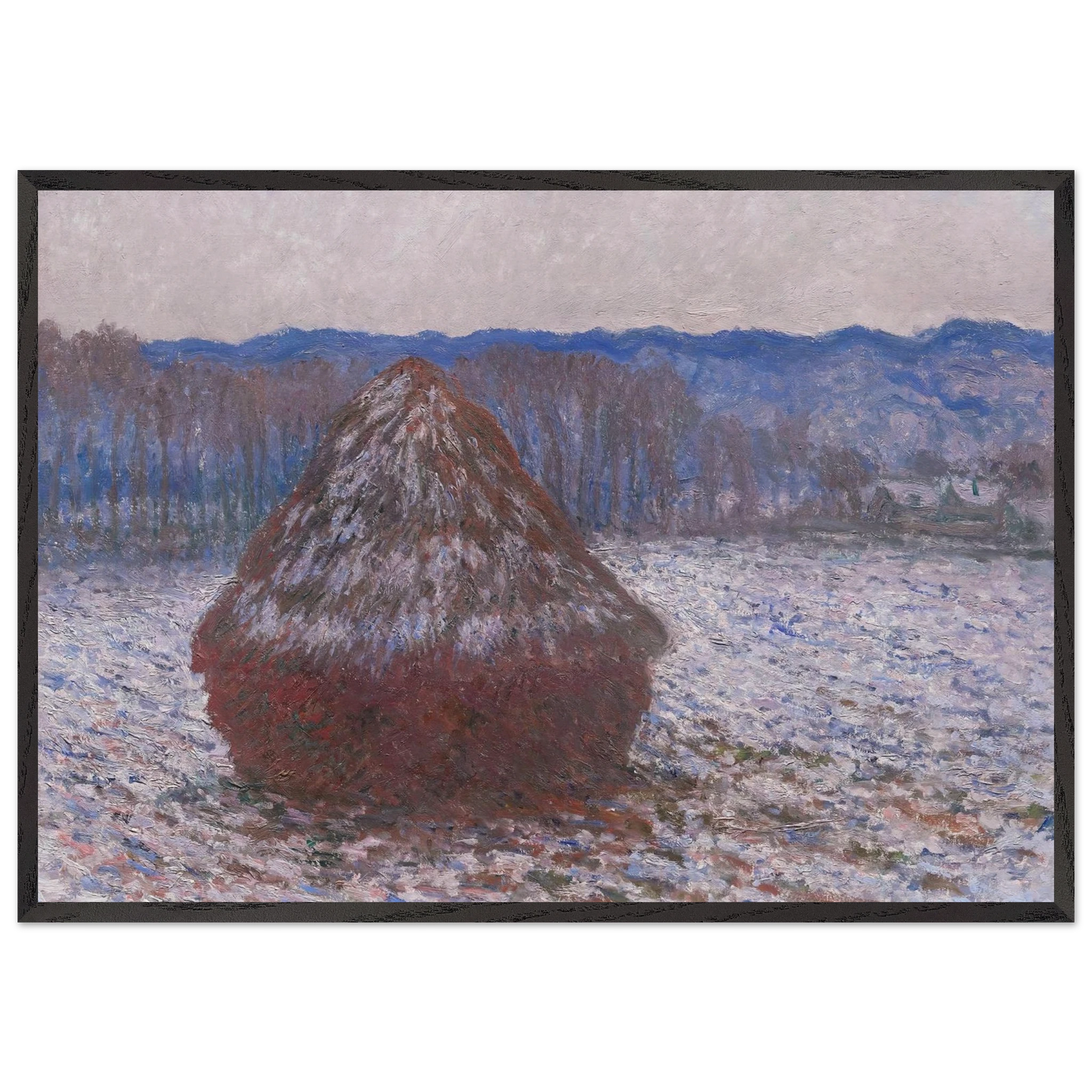 Stack of Wheat - claude monet Framed Art Print – Black Wooden Frame - Default Title - -Framed Art Print